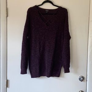 Torrid Purple Heathered Sweater (size 2)